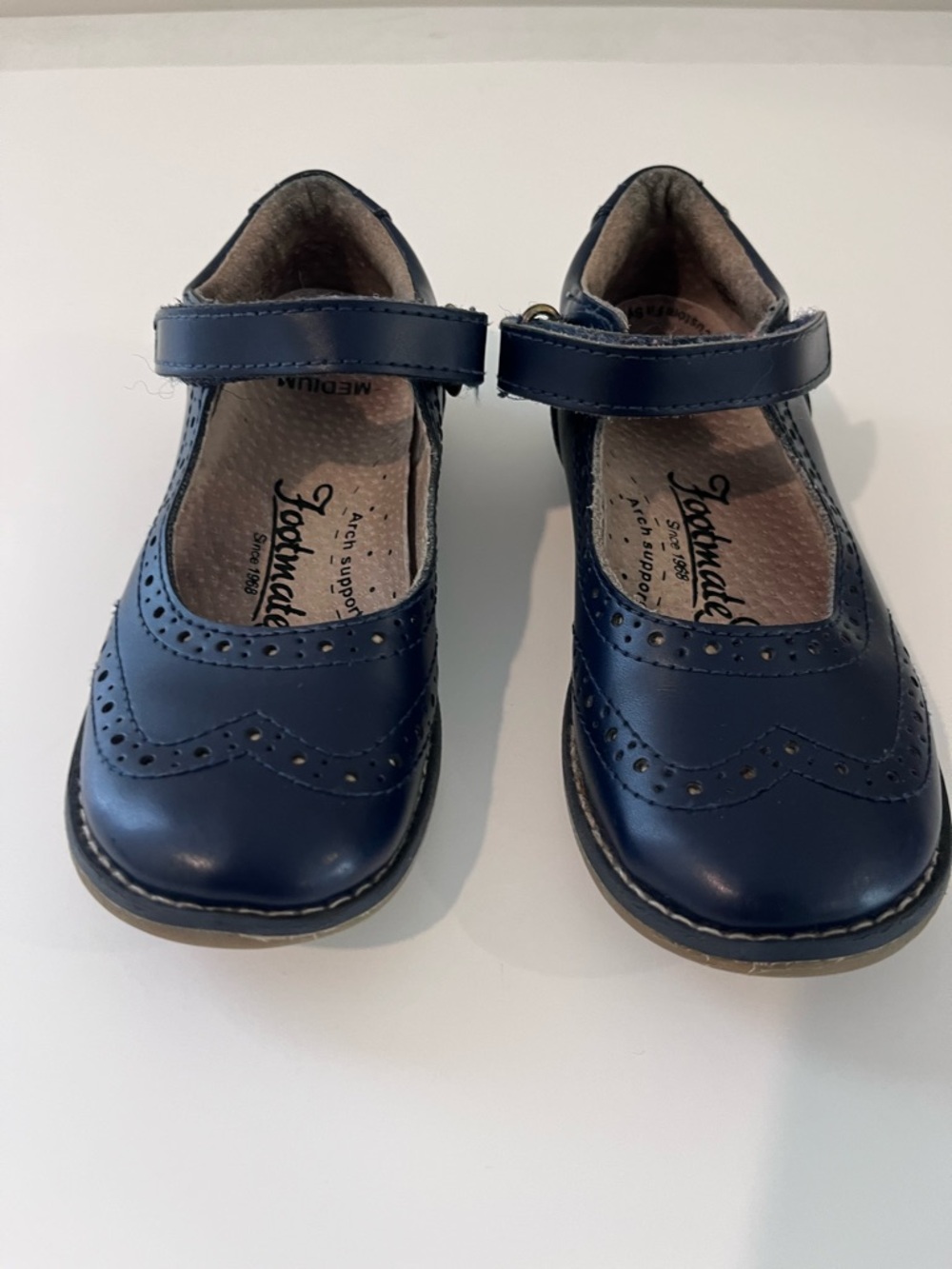 Footmates Girls Navy Mary Jane Shoes Size 10 Medium